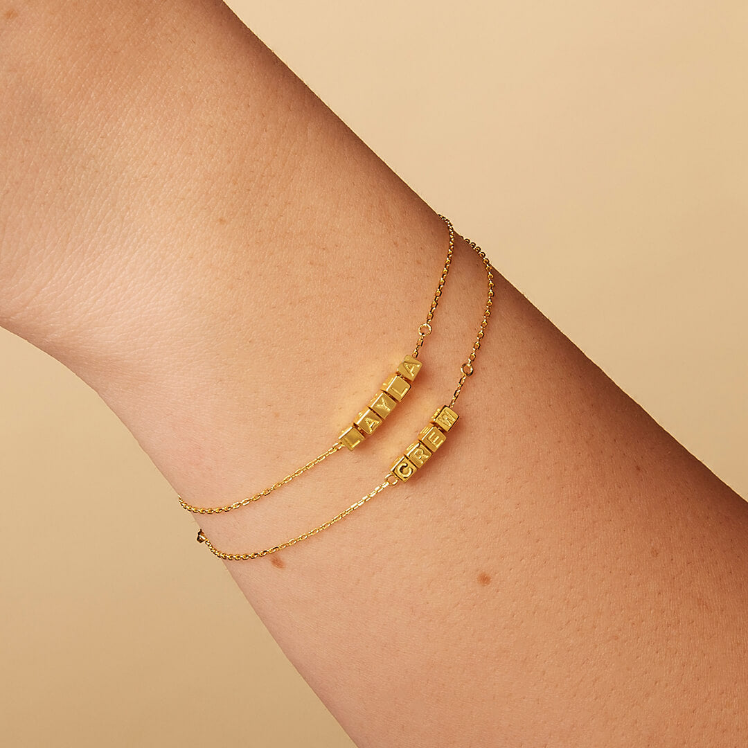 Custom Tiny Words Bracelet