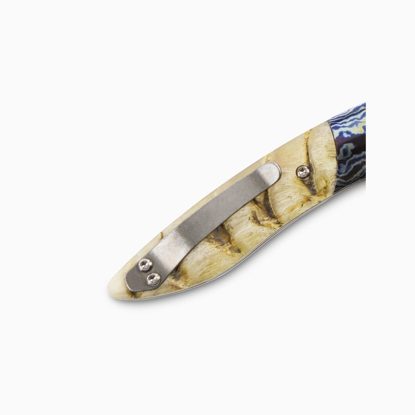 Glory Folder Semi-Custom #221 Merino Ram Horn - Timascus - Thor Damasteel