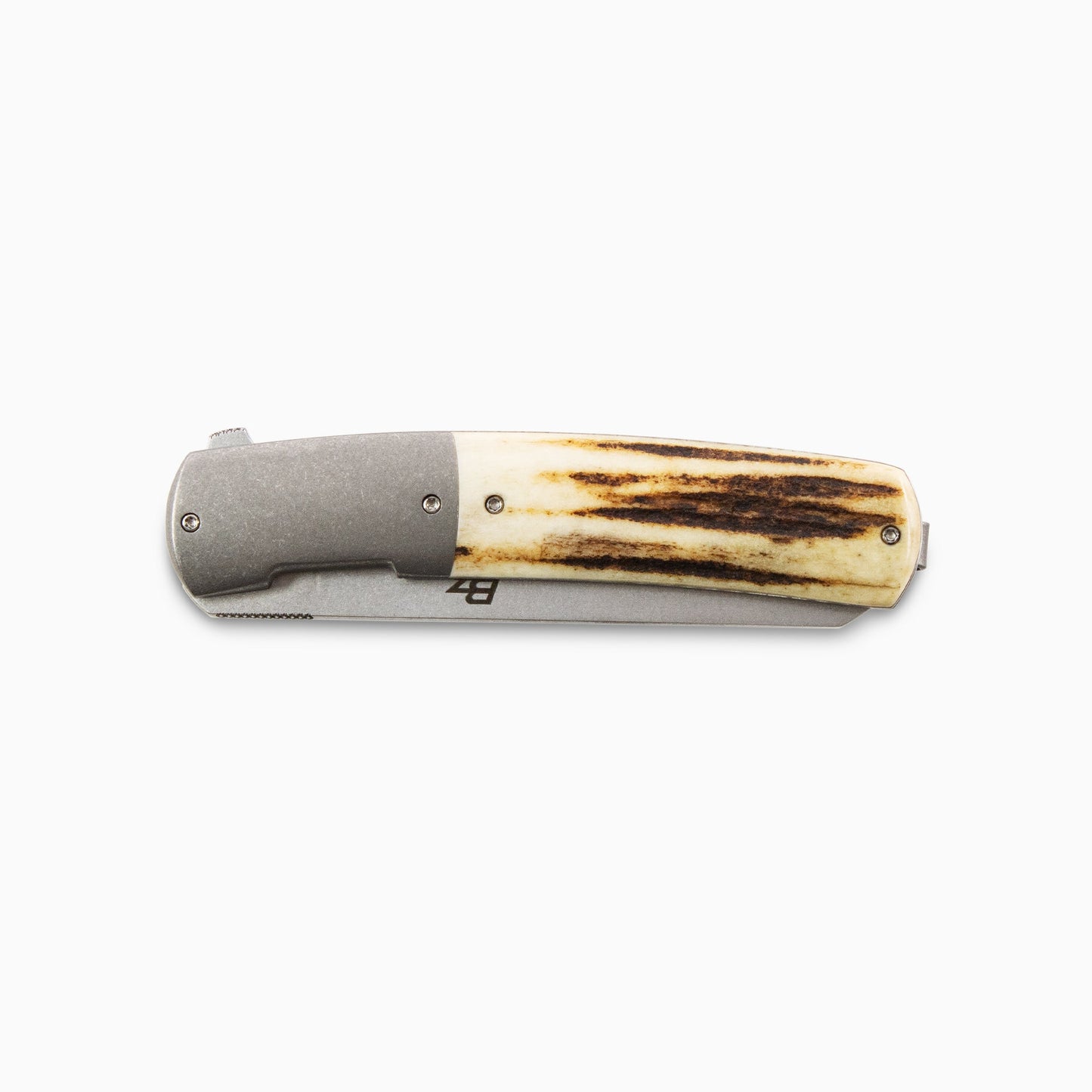 Brad Zinker - Custom Bartlow Skinner CPM 154 Pocket Knife w/ Sambar Stag Scales & Ti Bolsters