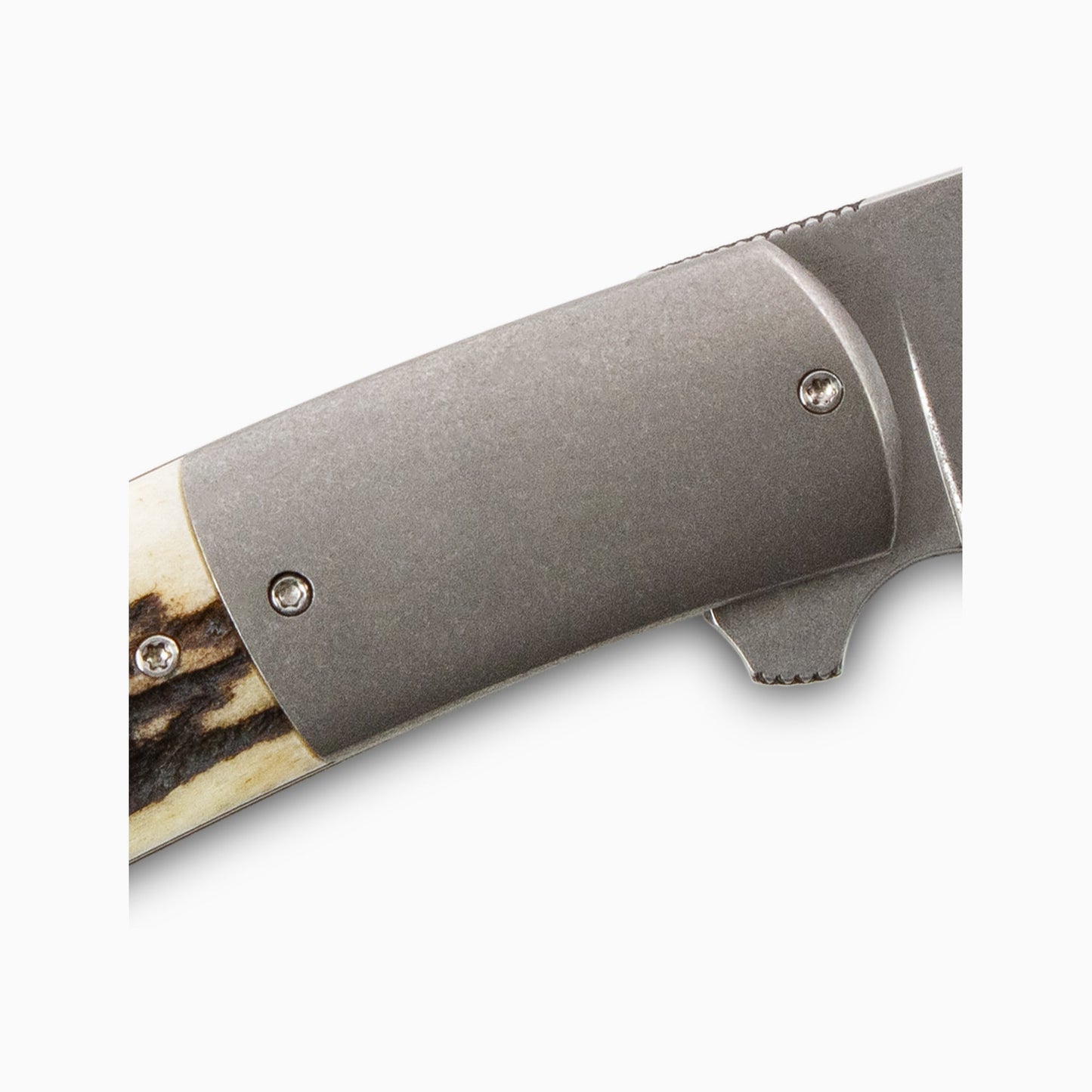 Brad Zinker - Custom Bartlow Skinner CPM 154 Pocket Knife w/ Sambar Stag Scales & Ti Bolsters