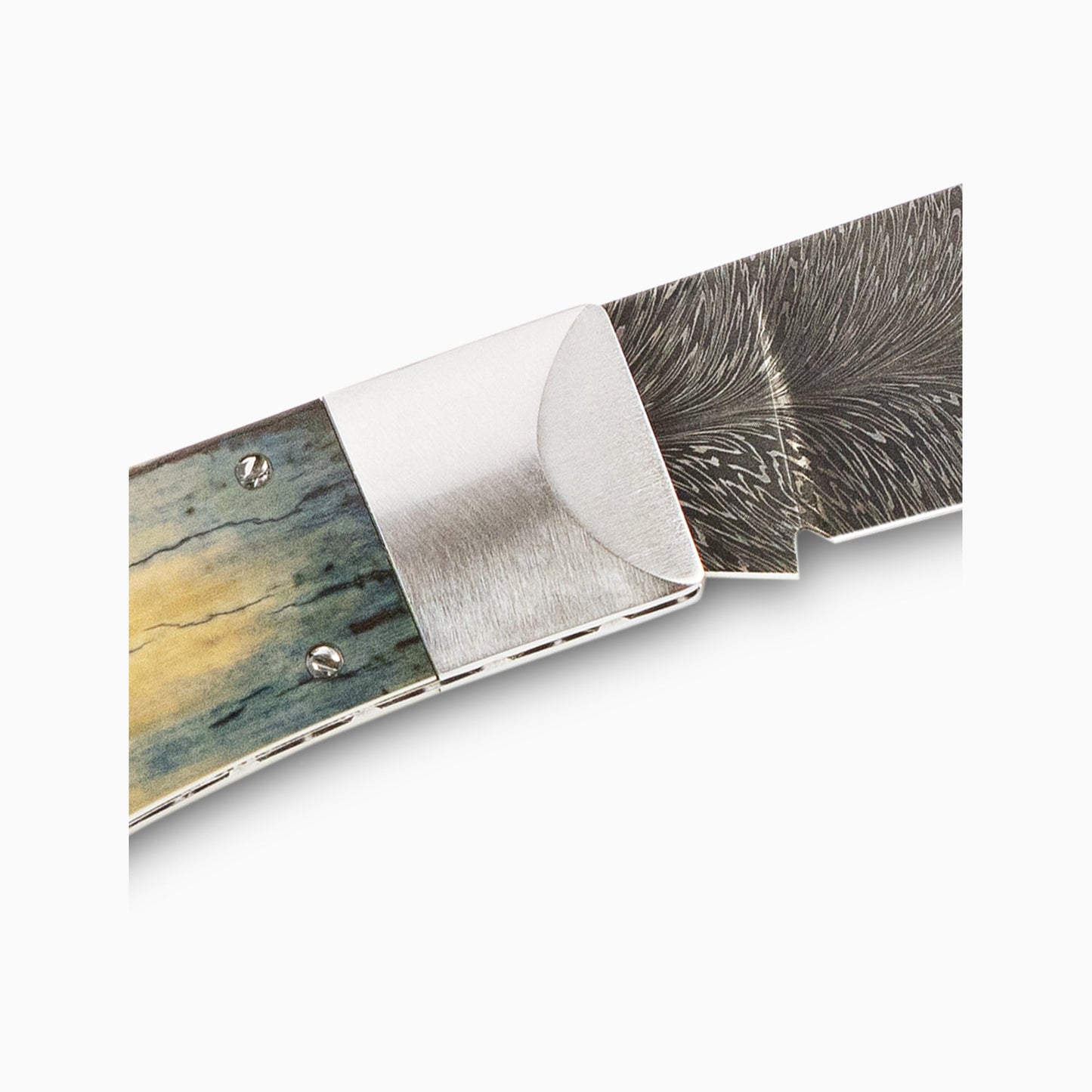 Edwards Knives - Custom 3" Damascus Lockback Knife w/ Mammoth Ivory Scales