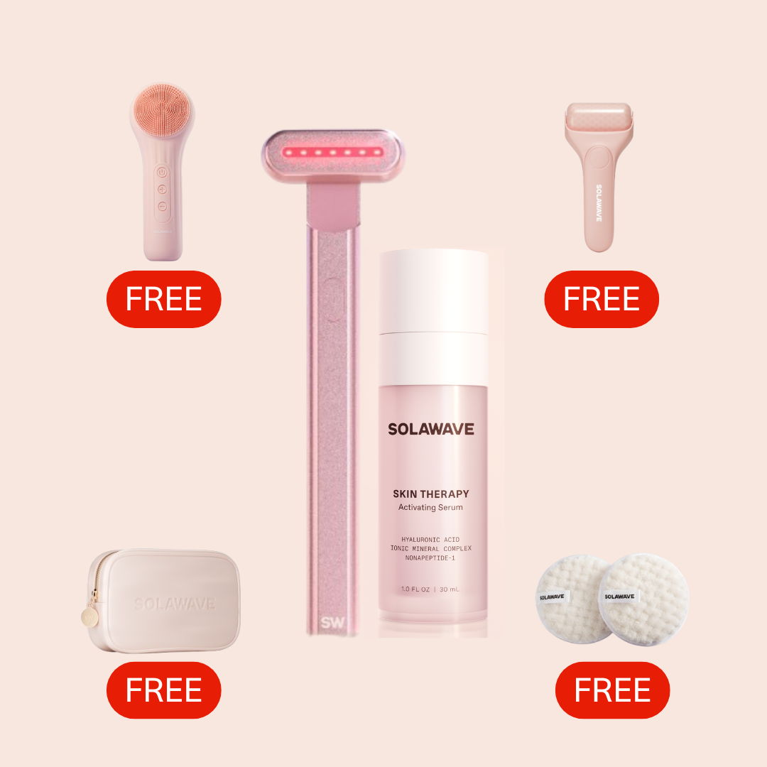 4-in-1 Red Light Therapy Skincare Wand Bundle