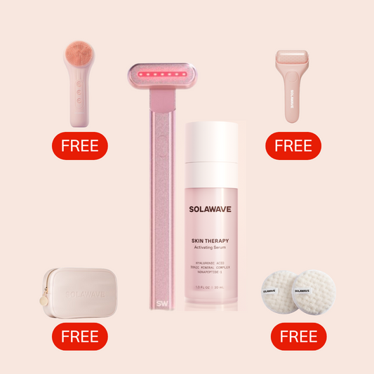 4-in-1 Red Light Therapy Skincare Wand Bundle